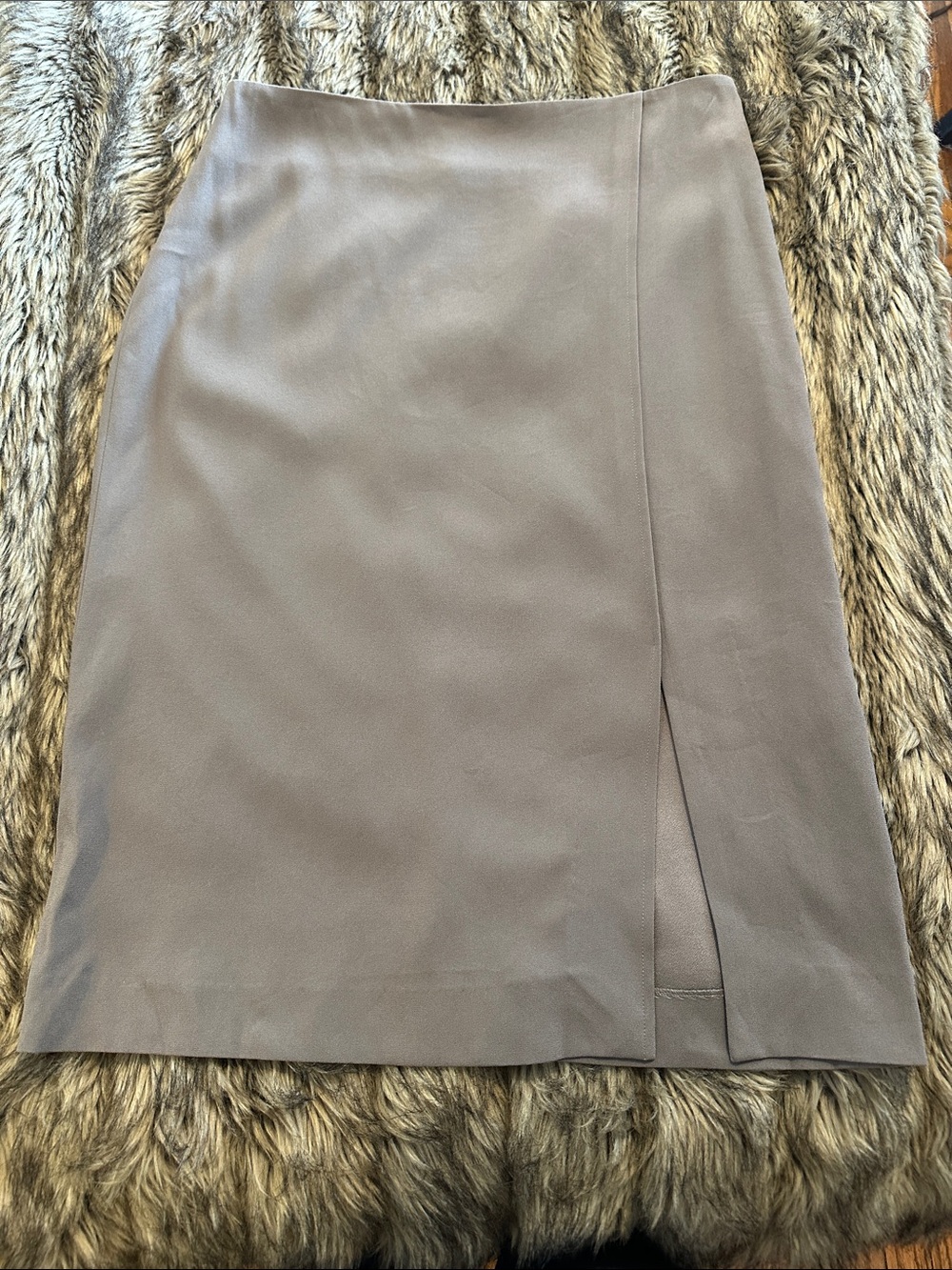 Women's grey Skirt with Front Slit